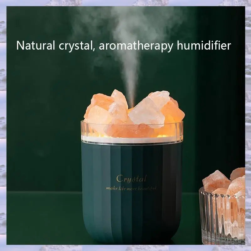 2025-Crystal Aromatherapy Air Humidifier With Atmosphere Lamp Home Portable USB Aroma Essential Oil Diffuser