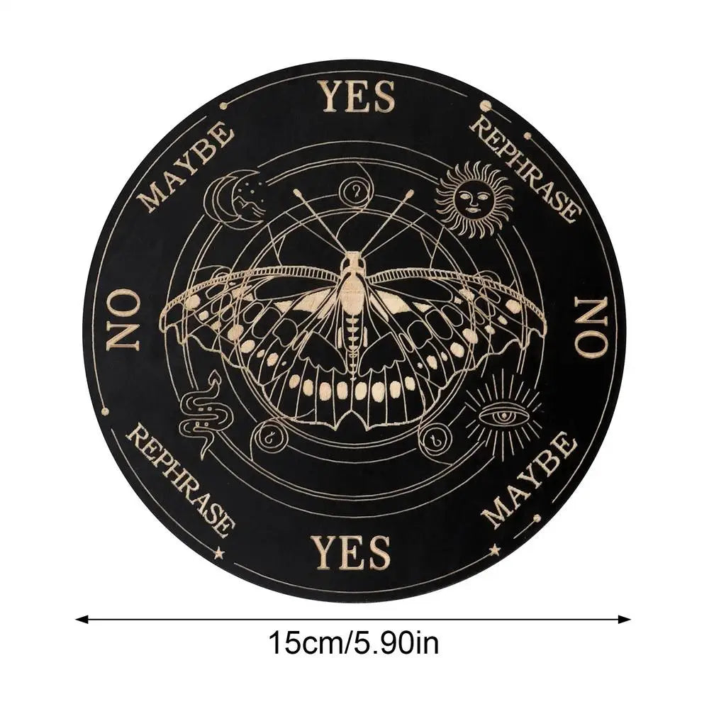 New Wooden Pendulum Board Star Pendulum Board Dowsing Divination Board Energy Carven Plate Healing Meditation Board Ornaments