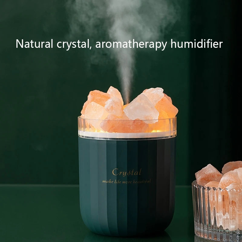 2025-Crystal Aromatherapy Air Humidifier With Atmosphere Lamp Home Portable USB Aroma Essential Oil Diffuser