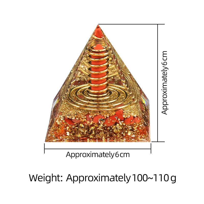 Crystal Stone Energy Pyramid Ornament