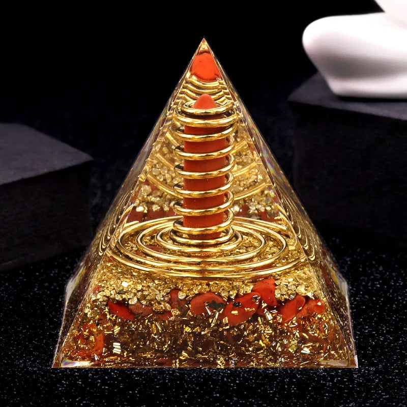 Crystal Stone Energy Pyramid Ornament