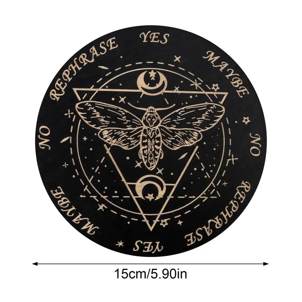 New Wooden Pendulum Board Star Pendulum Board Dowsing Divination Board Energy Carven Plate Healing Meditation Board Ornaments