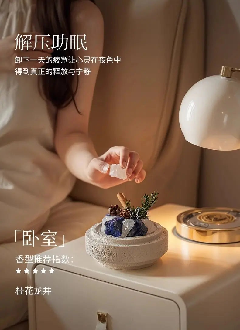 Non-fire Essential Oil Crystal Diffuser Stone Advanced Birthday Gift Home Creative Indoor Lasting Fragrance Aroma Stone Diffuser