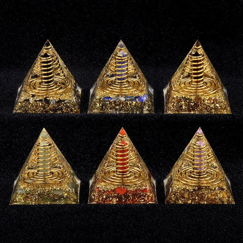 Crystal Stone Energy Pyramid Ornament