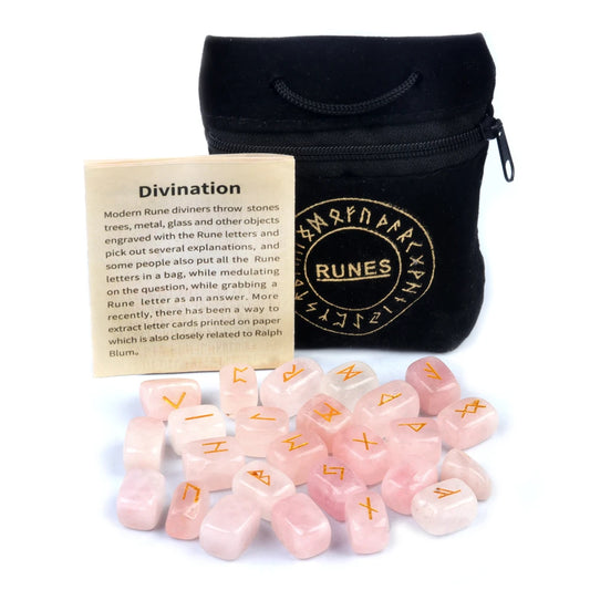 25pcs/set Natural Rune Stones Energy Stones For Divination Irregular Fortune-telling Rune Engraved Healing Stones