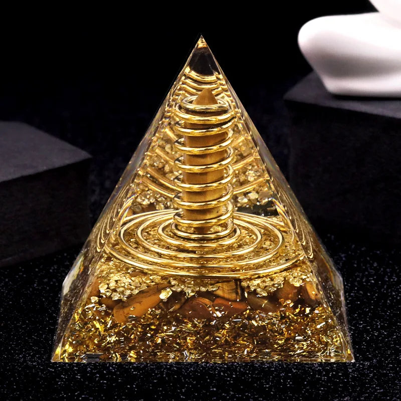 Crystal Stone Energy Pyramid Ornament
