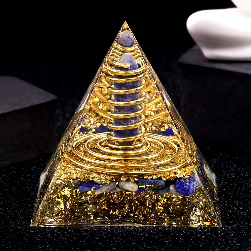 Crystal Stone Energy Pyramid Ornament