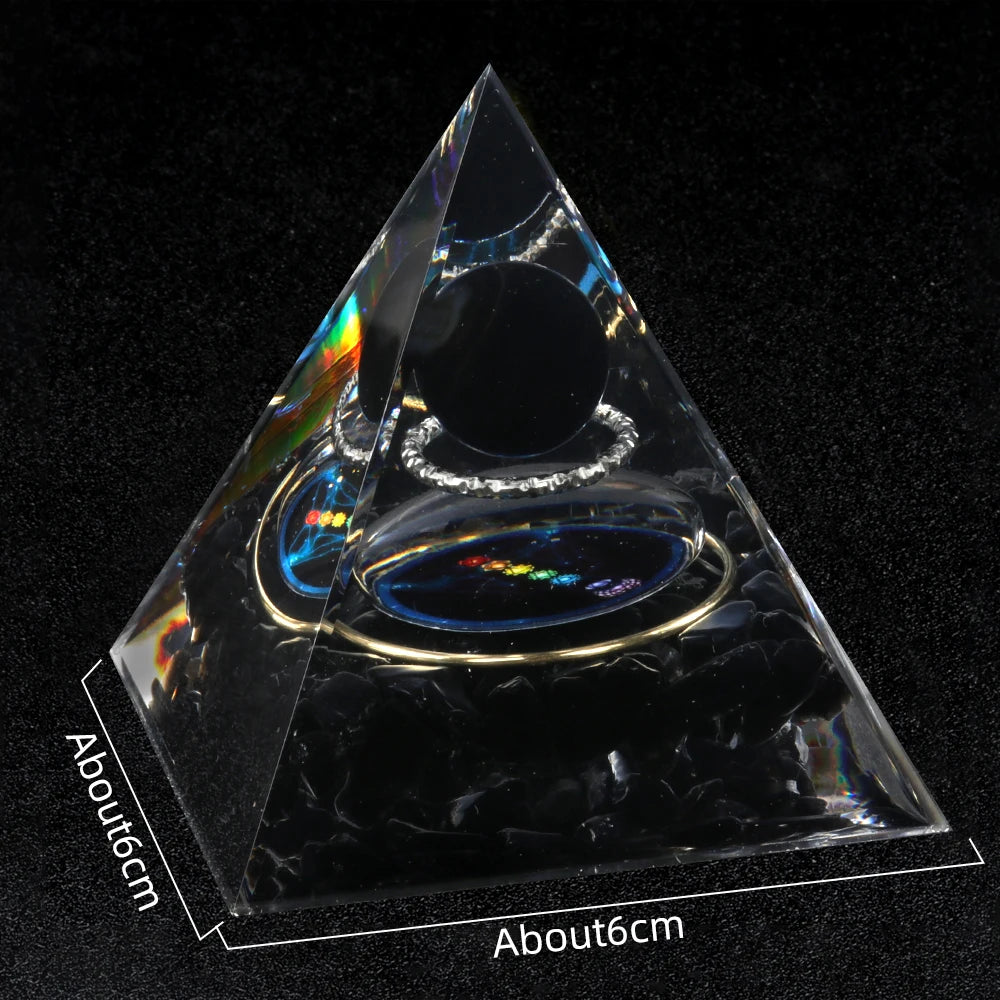 Crystal Stone Energy Pyramid Ornament