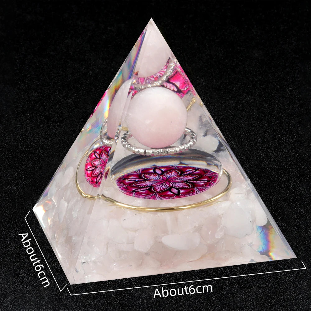 Crystal Stone Energy Pyramid Ornament