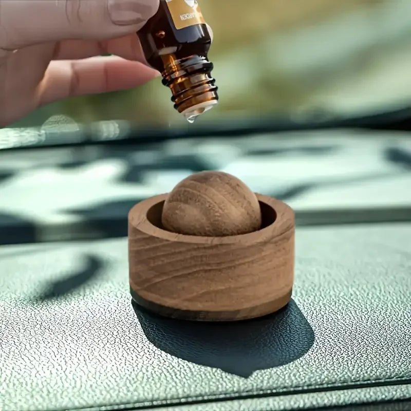 Natural Wooden Spherical Diffusers incense burner Ideal for Bedroom Car Decor Bedroom Fragrance Essential Oil Diffuser